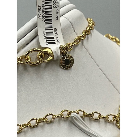 J. Crew Gold Tone White Beaded Beads and Whitish Orb Long Necklace New - Picture 5 of 12